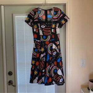 Nooworks Loretta dress ✨Magic✨ print by Lisa Congdon size L
